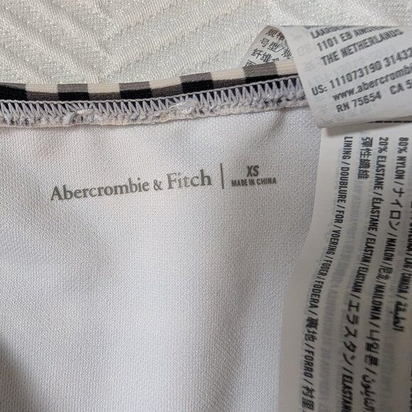 Abercrombie & Fitch Gingham Cutout One-Piece Swimsuit Size XS Black & White - Picture 7 of 16